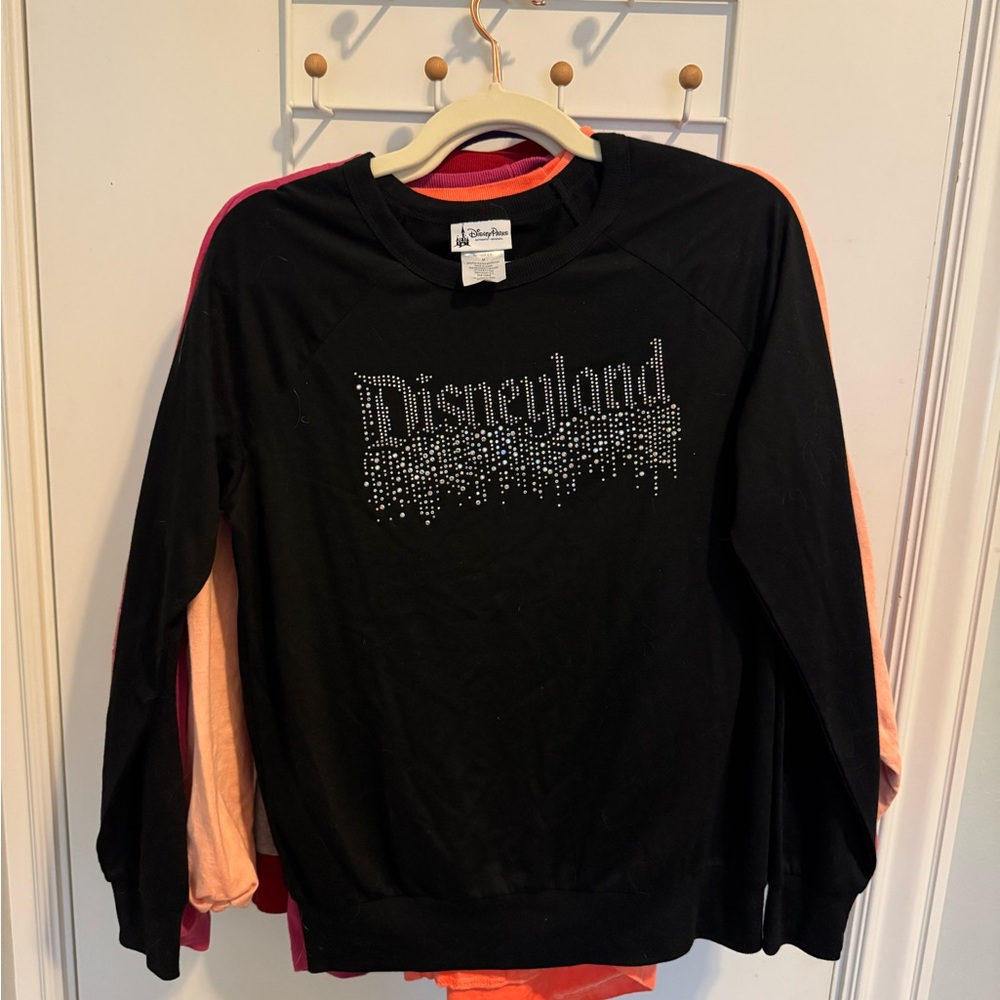 Disneyland Black Sweater with Rhinestone Design